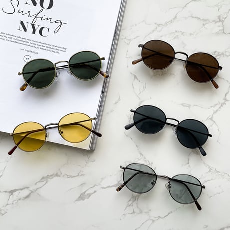 【5colors】round oval sunglasses