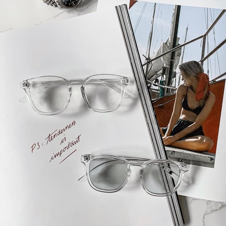 【2color】square frame sunglasses