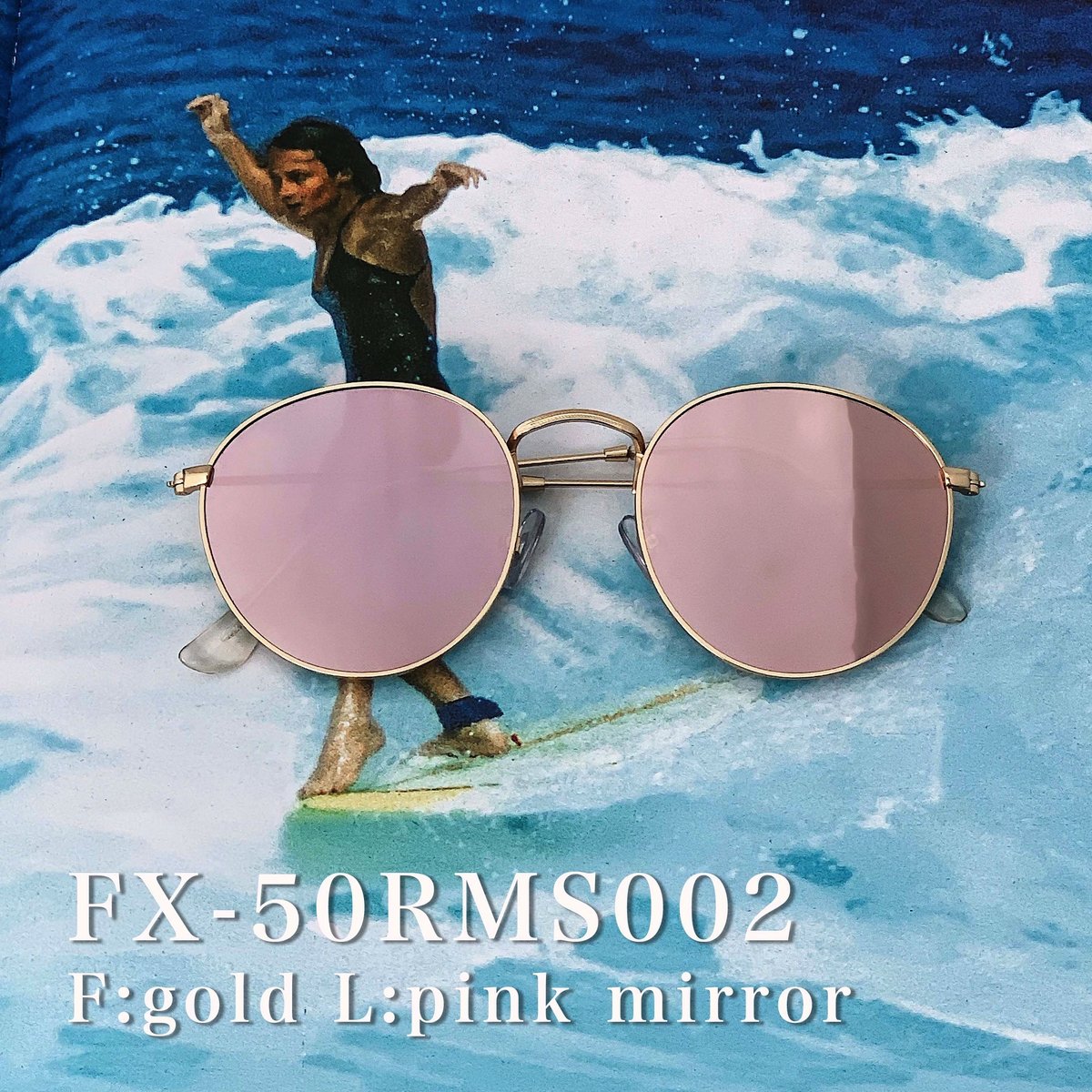 4colors】round metal mirror sunglasses -53mm- |