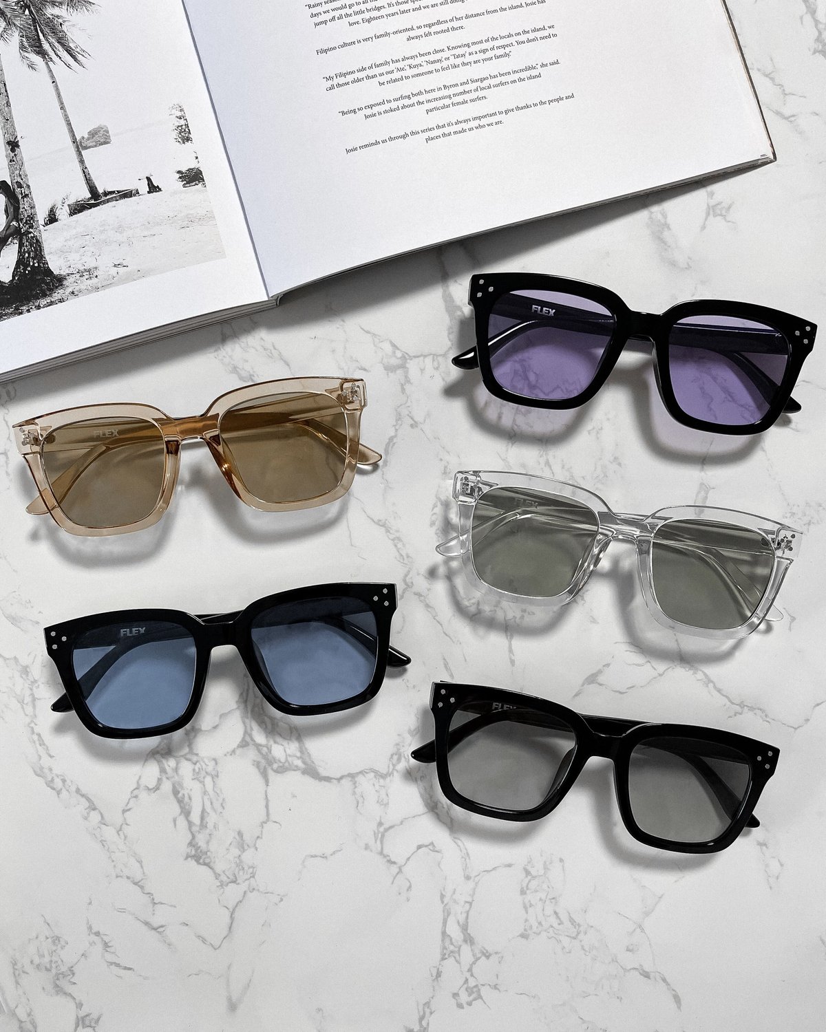 調光・偏光レンズ搭載【5colors】square wide 2 sunglasses