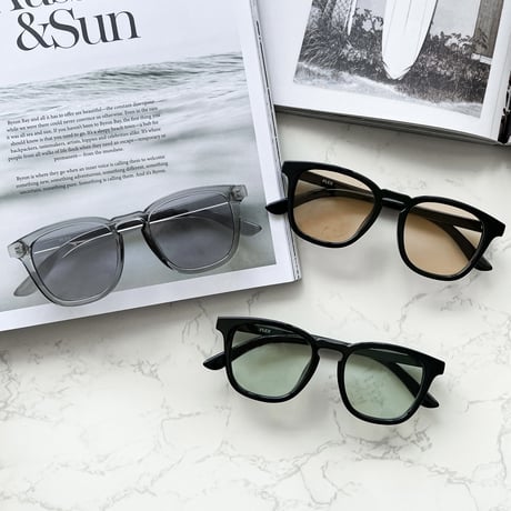 【3colors】square frame  sunglasses