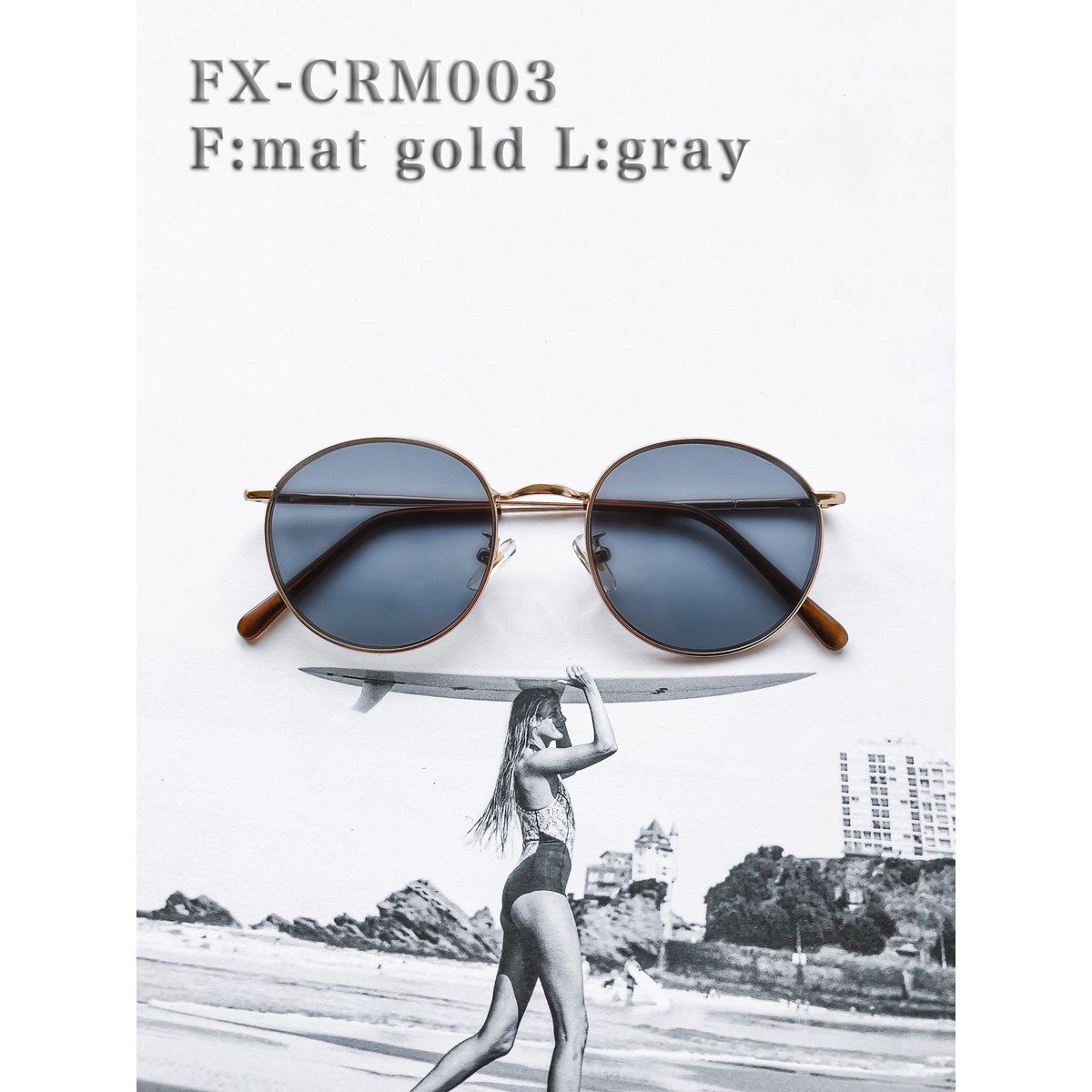 【4colors】classic round metal sunglasses