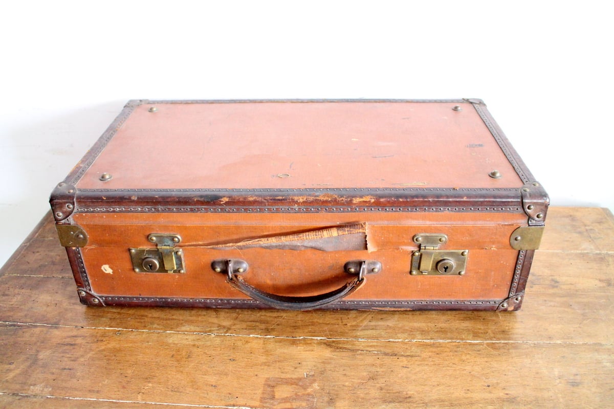 J014 フランス】アンティークトランク | CHATEAU CAMP VINTAGES T