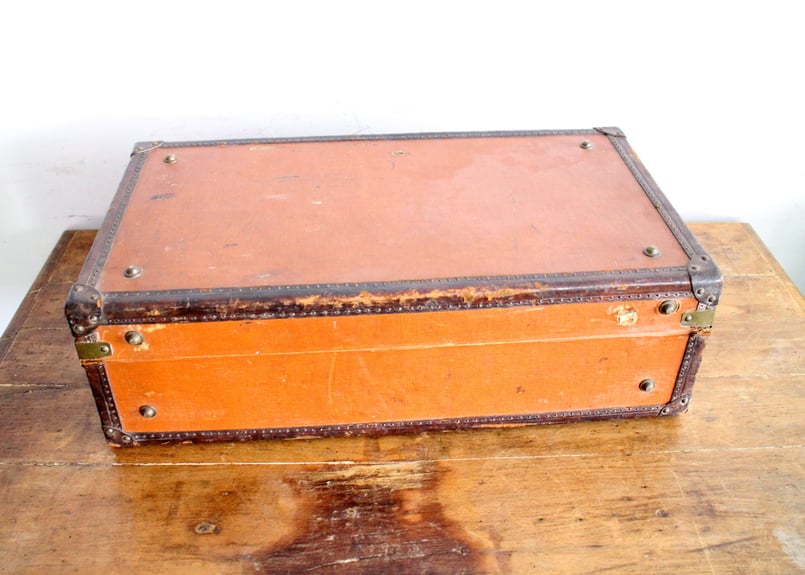 J014 フランス】アンティークトランク | CHATEAU CAMP VINTAGES T