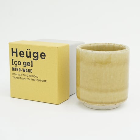 【H002kz】Heuge CUP kizeto（湯呑み 黄瀬戸）