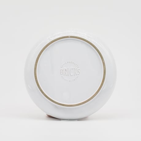【BA002wh】 BRICKS PLATE S white（ツヤ釉薬）