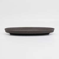 【M068bk】パンとごはんと... 盛りやすい器 - 長皿 -  OVAL PLATE L ブラック