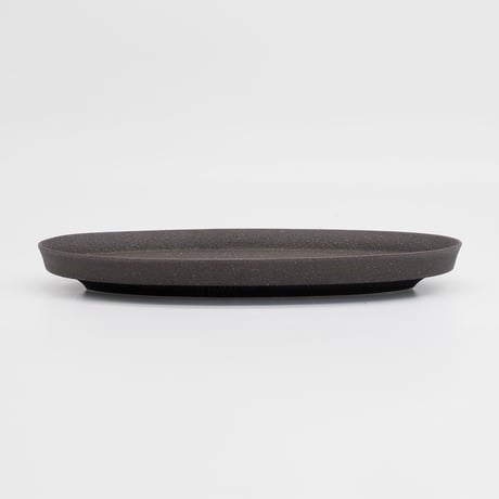 【M068bk】パンとごはんと... 盛りやすい器 - 長皿 -  OVAL PLATE L ブラック