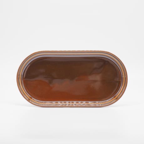【SM004br】Smith Stacking Oval Plate -brown-