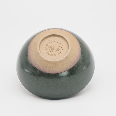 【BA004gr】 BRICKS BOWL green（半ツヤ釉薬）