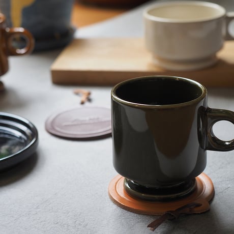 【SM005br】Smith Leather Coaster -Brown-