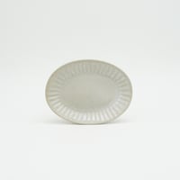 【M040wh】パンとごはんと... ひらひらの器 OVAL MINI PLATE ホワイト