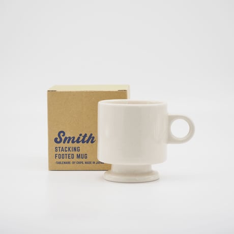 【SM001wh】Smith Stacking Footed Mug -vanilla-