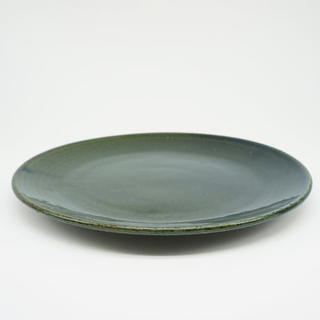 【H006ob】Heuge PLATE L oribe（八寸平皿 織部）