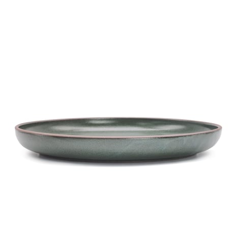 【BA003gr】 BRICKS PLATE L green（半ツヤ釉薬）