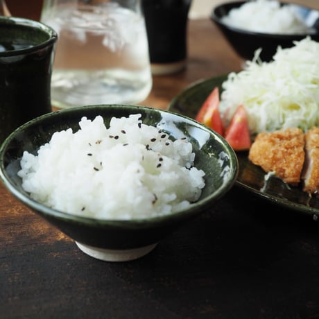 【H003ob】Heuge RICE BOWL oribe（茶碗 織部）