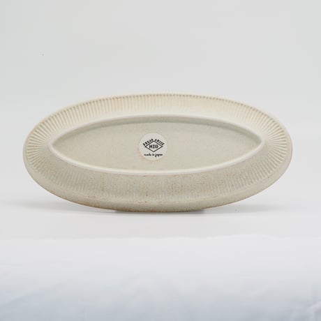 【M068wh】パンとごはんと... 盛りやすい器 - 長皿 -  OVAL PLATE L ホワイト