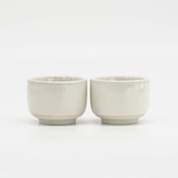 【H010sn】Heuge Sake Cups set 2 shino（ぐい呑み2個セット 志野）