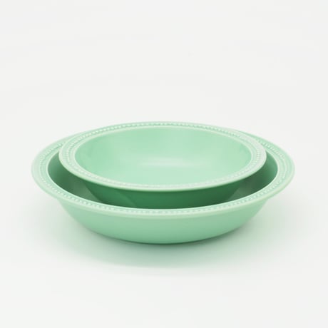 生産終了商品のため在庫限り【M050gr】パンとごはんと...　リムドット ラウンドボウル S green