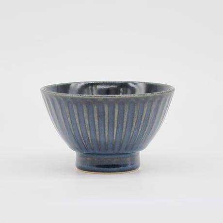 【M060nv】パンとごはんと... 削ぎ目 Rice Bowl  紺青（こんじょう/navy）