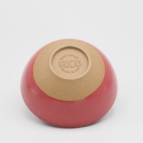 【BA004rd】 BRICKS BOWL red（半ツヤ釉薬）
