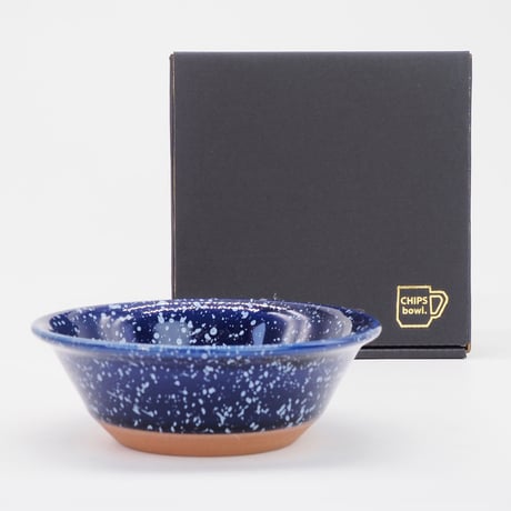 【CB002nw】CHIPS bowl. SPLASH navy-white