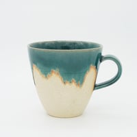 【M015tb】パンとごはんと...　艶釉の器 MUG turkey blue