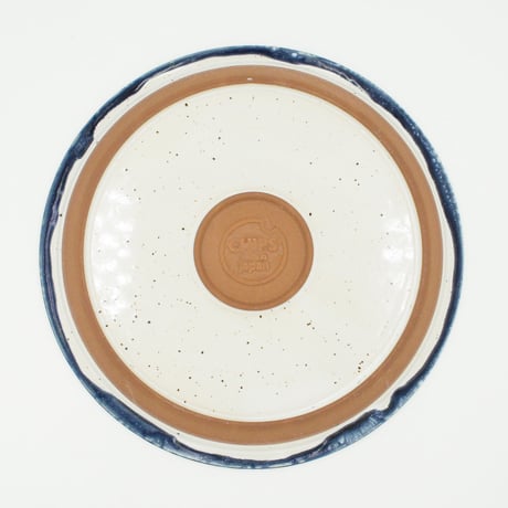 【CP006】CHIPS plate. -L- PREMIUM white-navy drop