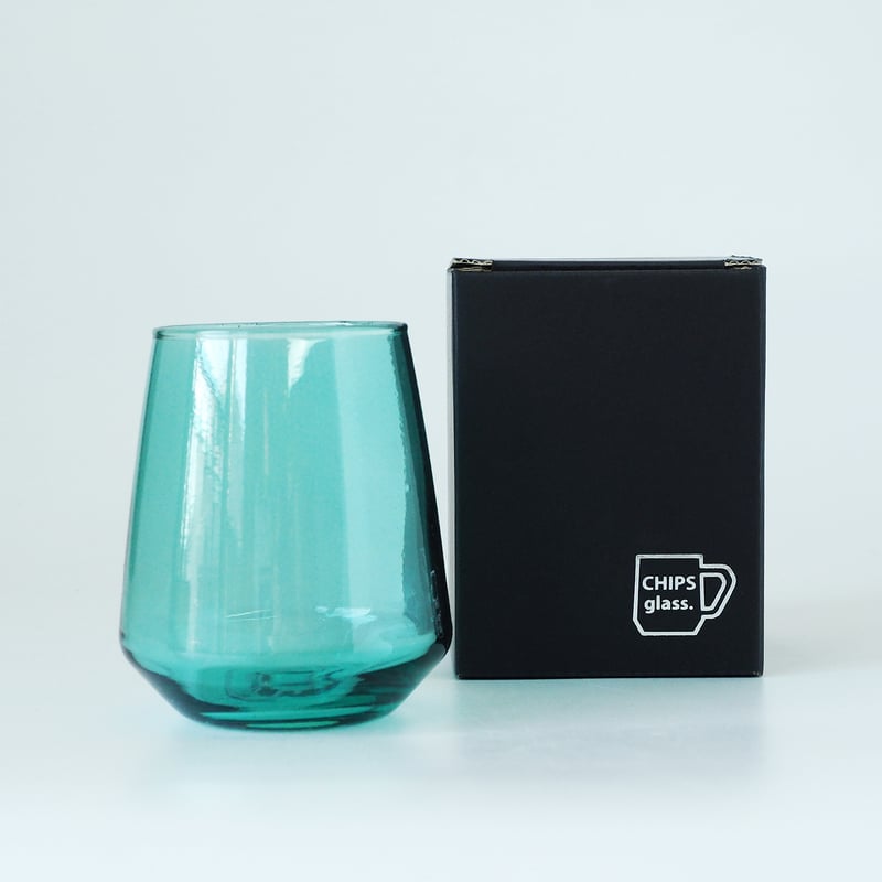 CA010】CHIPS glass. -CLEAR- D.GREEN | CHIPS STORE
