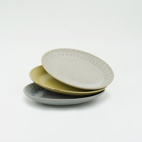 【M040yl】パンとごはんと... ひらひらの器 OVAL MINI PLATE イエロー