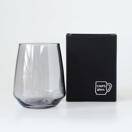 【CA001gy】CHIPS glass. -CLEAR- GRAY