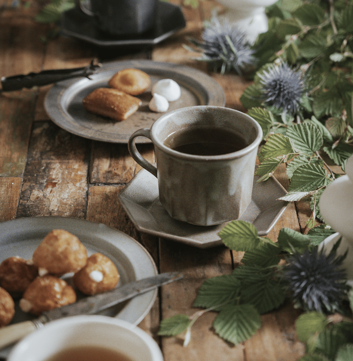 AP012gy】Ancient Pottery Octagonal CUP & SAUCER AP012gy】Ancient Pottery Octagonal CUP & SAUCER