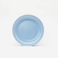 【完売】【M048bg】パンとごはんと...　リムドット ラウンドプレート S blue-gray