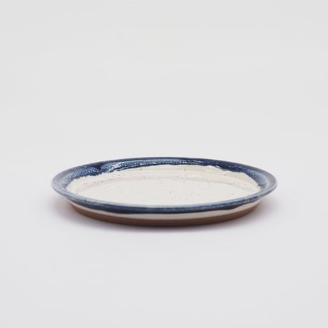 【CR006】CHIPS plate. -S-  PREMIUM white-navy drop