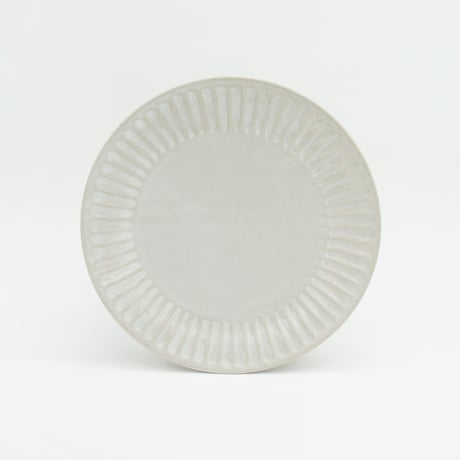 【M043wh】パンとごはんと... ひらひらの器 ROUND PLATE M ホワイト