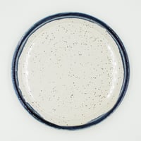 【CP006】CHIPS plate. -L- PREMIUM white-navy drop