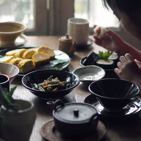 【H003sg】Heuge RICE BOWL setoguro（茶碗 瀬戸黒）
