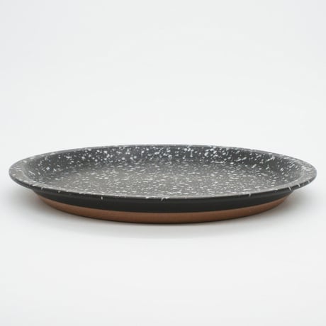 【CP002bw】CHIPS plate. -L- SPLASH black-white
