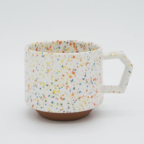 【CS002wo】CHIPS stack mug. SPLASH white-orange
