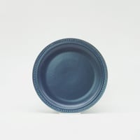 生産終了商品のため在庫限り【M048nv】パンとごはんと...　リムドット ラウンドプレート S navy