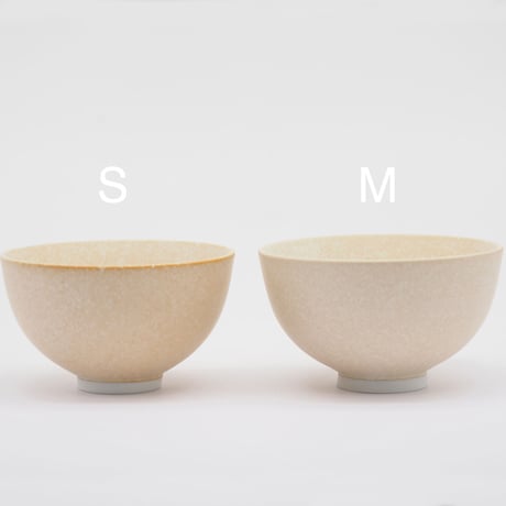 【M058bg】パンとごはんと... 小さなお茶碗 Rice Bowl M しろごま（beige）