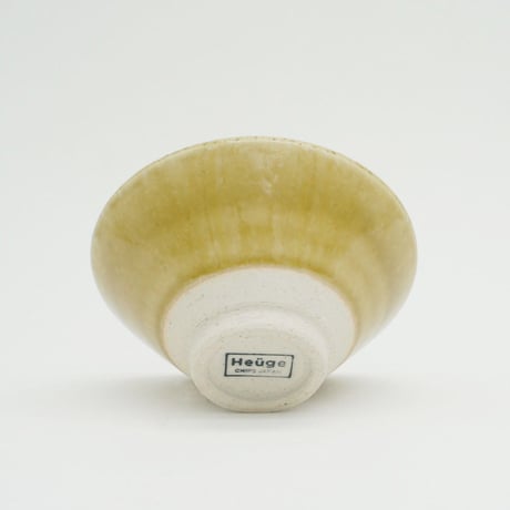 【H003kz】Heuge RICE BOWL kizeto（茶碗 黄瀬戸）