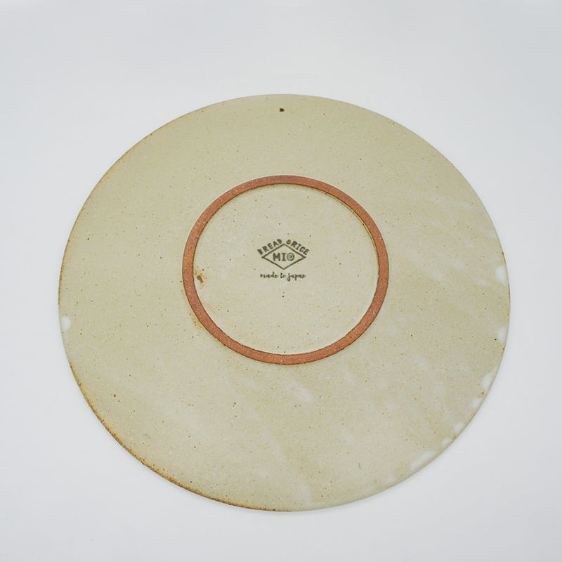 M002bl】パンとごはんと まるい縁取りの陶器 PLATE M blue | CH