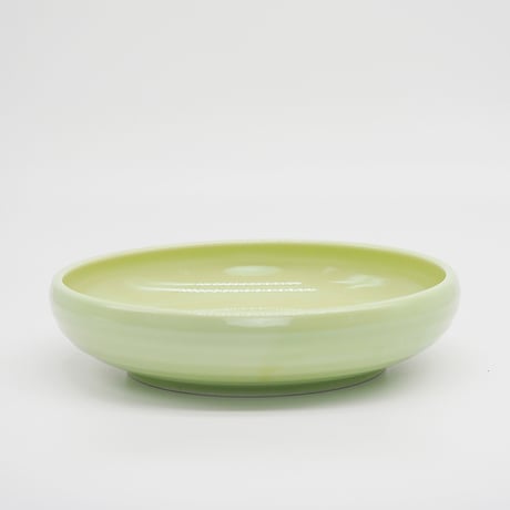 【M061gr】パンとごはんと... たべやすい器 PLATE L きみどり