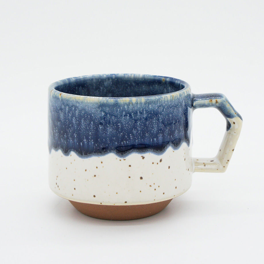 CS006】CHIPS stack mug. PREMIUM white-navy drop