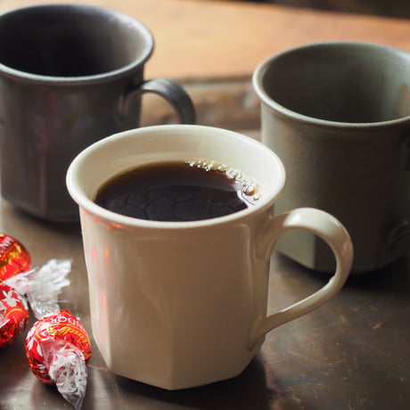 【AP011gy】Ancient Pottery Octagonal MUG gray