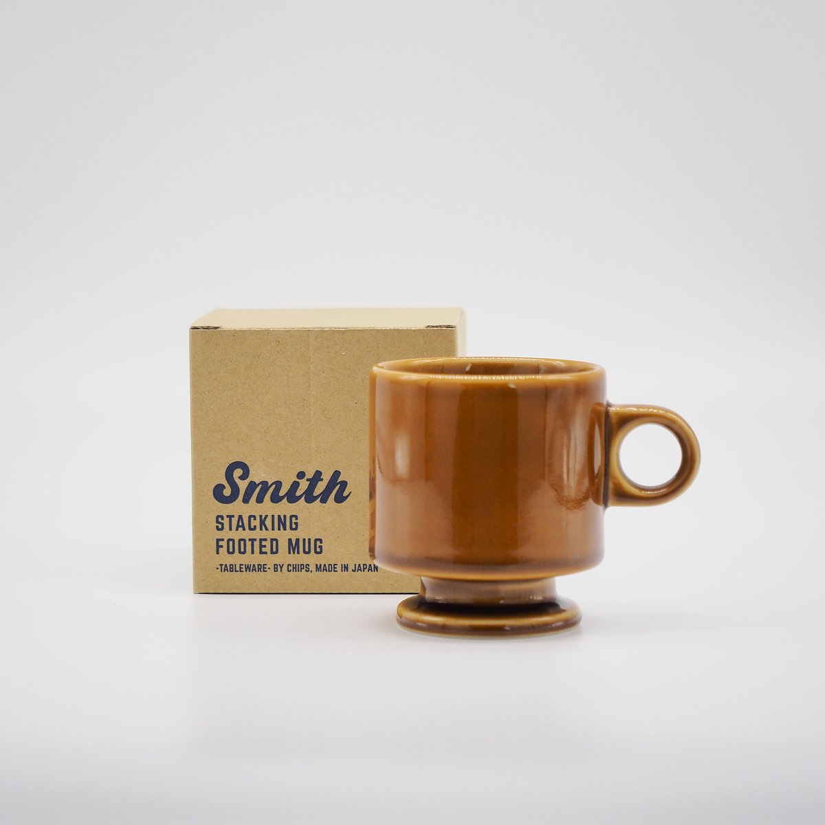 SM001br】Smith Stacking Footed Mug -brown- | CH