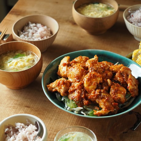 【M013tb】パンとごはんと...  艶釉の器 BOWL L turkey blue