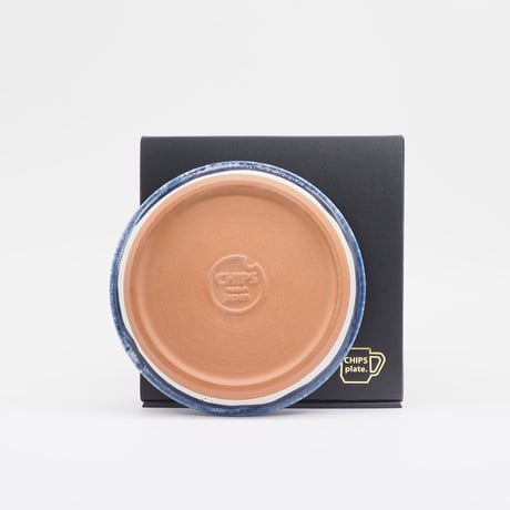 【CR006】CHIPS plate. -S-  PREMIUM white-navy drop