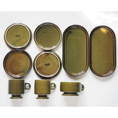 【SM004gr】Smith Stacking Oval Plate -green-